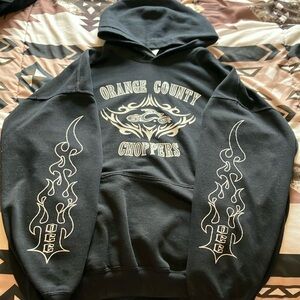 Gildan Black Hoodie with White Graphics